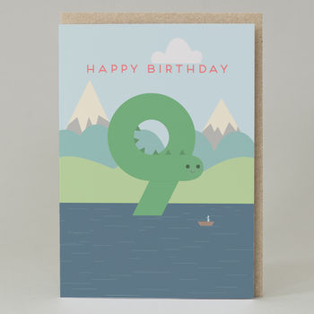 Happy Birthday Nessie Age Cards, 9 of 10