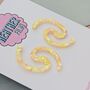 Squiggle Glitter Resin Earrings / Abstract Wavy Jewellery / Bold Colourful Jewellery / Dopamine Dressing Gift, thumbnail 10 of 12