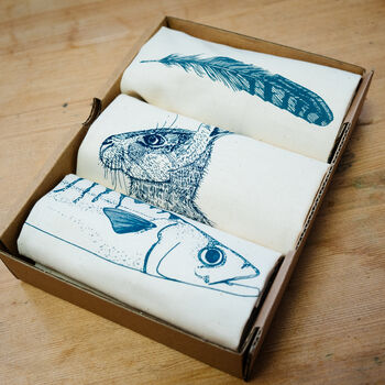 Blue Tea Towel Gift Box, 3 of 10