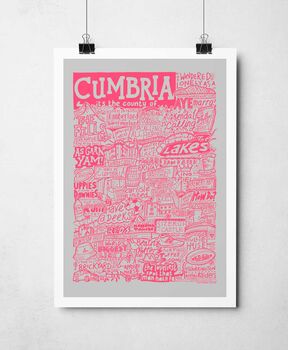 Cumbria Landmarks Print, 7 of 11