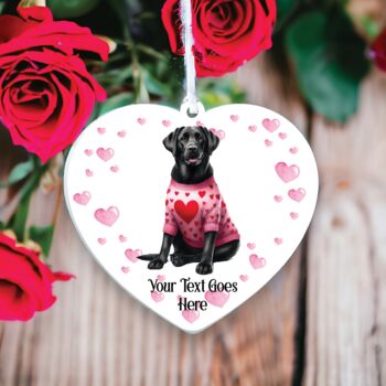 Personalised Black Labrador Love Decoration, 2 of 2