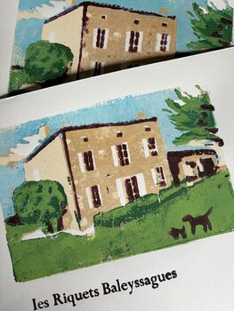 Bespoke Linoprint And Letterpress Home Portrait, 8 of 11