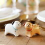 Ceramic Dog Shaped Salt And Pepper Shakers, thumbnail 1 of 4