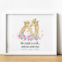 Personalised New Baby Adoption Gift Giraffe Print, thumbnail 2 of 4