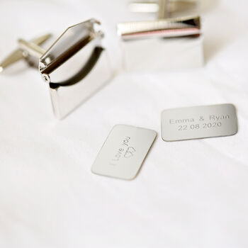 Gifts For Him Personalised Engraved Cufflinks, 3 of 6
