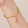 Green Peridot And Gold Plated Silver Bracelet, thumbnail 5 of 12