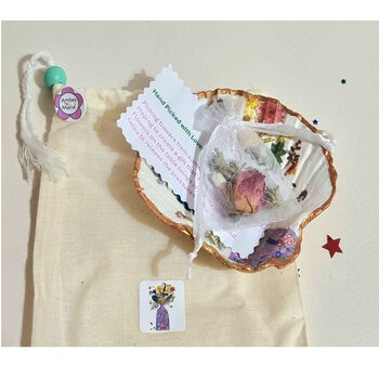 Floral Artist Shell Trinket Dish Bowl: Garden Flowers, 6 of 9