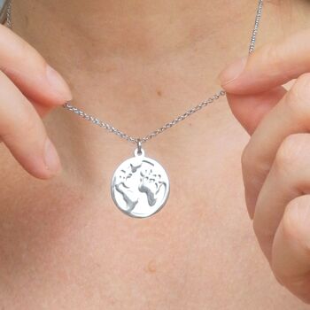 Personalised Special Location Coordinates Map Necklace, 9 of 10