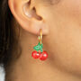 Cherry Hoop Earrings, thumbnail 2 of 4
