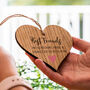 Best Friends Are Never Apart Hanging Wood Heart, thumbnail 1 of 3