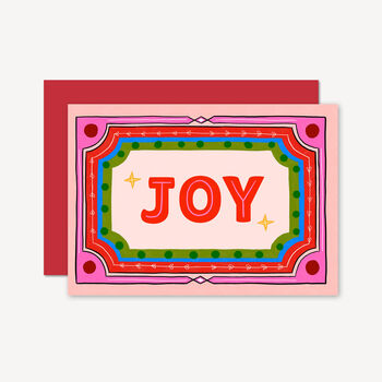 Retro Joy Christmas Card, 2 of 2