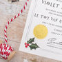 Santa's Nice List Christmas Certificate Print, thumbnail 5 of 5