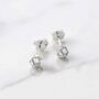 Sterling Silver Cubic Zirconia Prism Stud Earrings, thumbnail 1 of 6