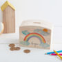 Personalised Rainbow And Clouds Money Pot Piggy Bank, thumbnail 1 of 5