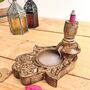 Mango Wood Backflow Incense Holder Hamsa Hand, thumbnail 5 of 5