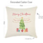 Personalised Linen Christmas Cushion Decor, thumbnail 6 of 6