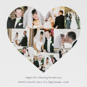 Personalised Photo Heart Collage Print, 5 of 10
