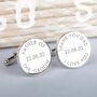 Personalised Any Message Silver Cufflinks, thumbnail 4 of 4