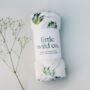 Forest Bamboo Organic Cotton Muslin Swaddle Blanket, thumbnail 7 of 8