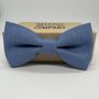 Irish Linen Bow Tie In Slate Blue, thumbnail 1 of 2