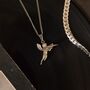 Cupid With Gun Pendant, Guardian Angel Silver, thumbnail 1 of 4