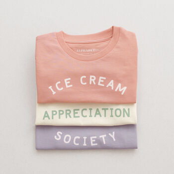'Ice Cream Appreciation Society' Kid's Lavender T Shirt, 2 of 7