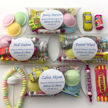 Personalised Wedding Favour With Retro Sweets, 3 of 5