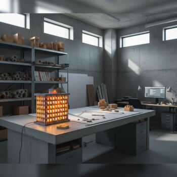 Bruta Lamp The Brutalist Apartment Block Architectural Model/Light, 2 of 10