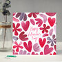 Pink Abstract Valentine's Day Card, thumbnail 1 of 8