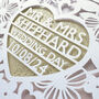Personalised Wedding Day Celebration Cut Out Card, thumbnail 3 of 5