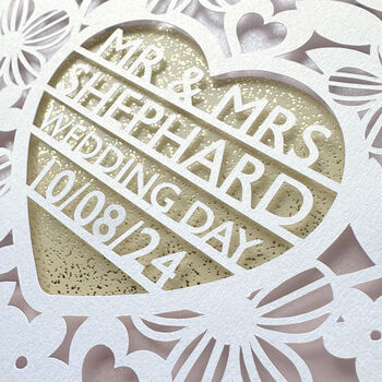 Personalised Wedding Day Celebration Cut Out Card, 3 of 5