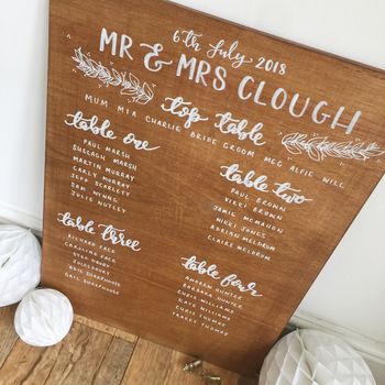 Personalised Wooden Table Plan, 6 of 6