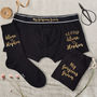Personalised Groom's Date And Names Underwear Gift Set, thumbnail 1 of 11