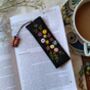 Hand Embroidered Flower On Linen Bookmark, thumbnail 4 of 11