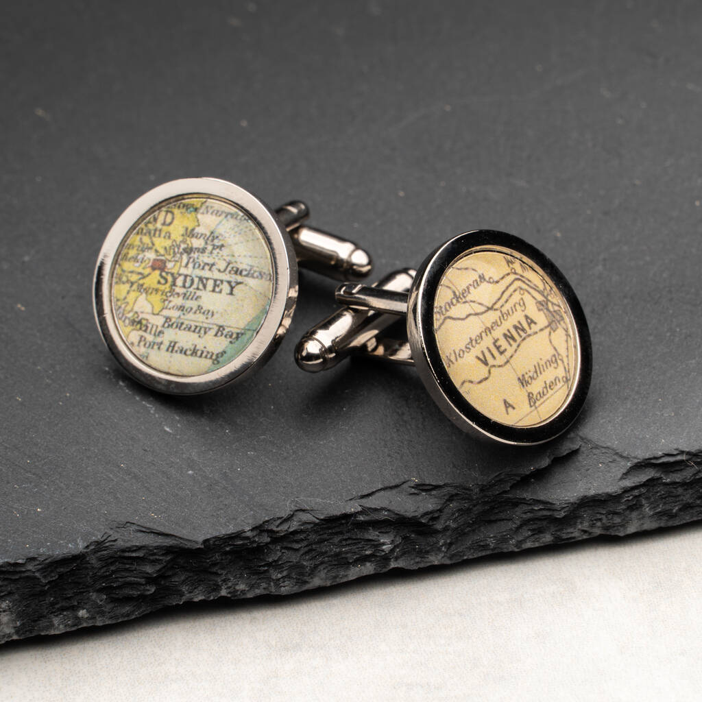 Personalised Map Cufflinks By Posh Totty Designs Creates