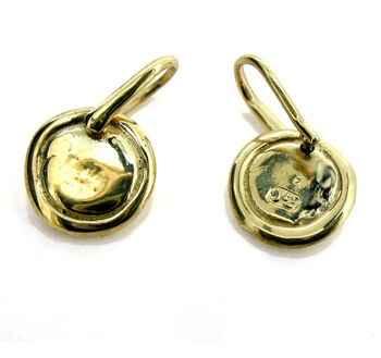 Sterling Silver Or Gold Disc Earrings, 3 of 4