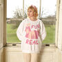 Fur Real Women's Slogan Sweatshirt, thumbnail 1 of 5