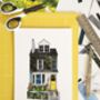 Personalised House Portrait Recycled Paper Artwork, thumbnail 8 of 10