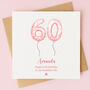 Personalised Birthday Card For Her – Any Age Balloon, thumbnail 1 of 7