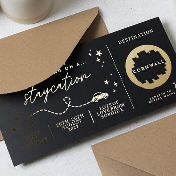 Personalised Staycation Scratch Reveal Gift Voucher, 4 of 9