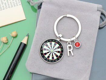 Personalised Darts Board Keyring, Darts Player Gift, 3 of 9