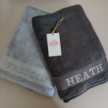 Personalised Premium Cotton Hand Bath Sheet Towel, 5 of 12
