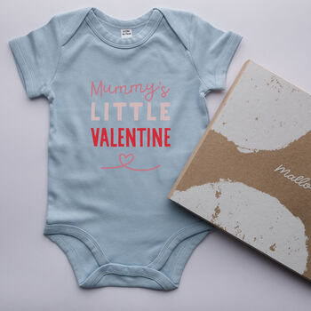 Organic Cotton Mummy’s Little Valentine Baby Grow, 3 of 5