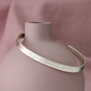 Personalised Script Silver Bangle, 2 of 4