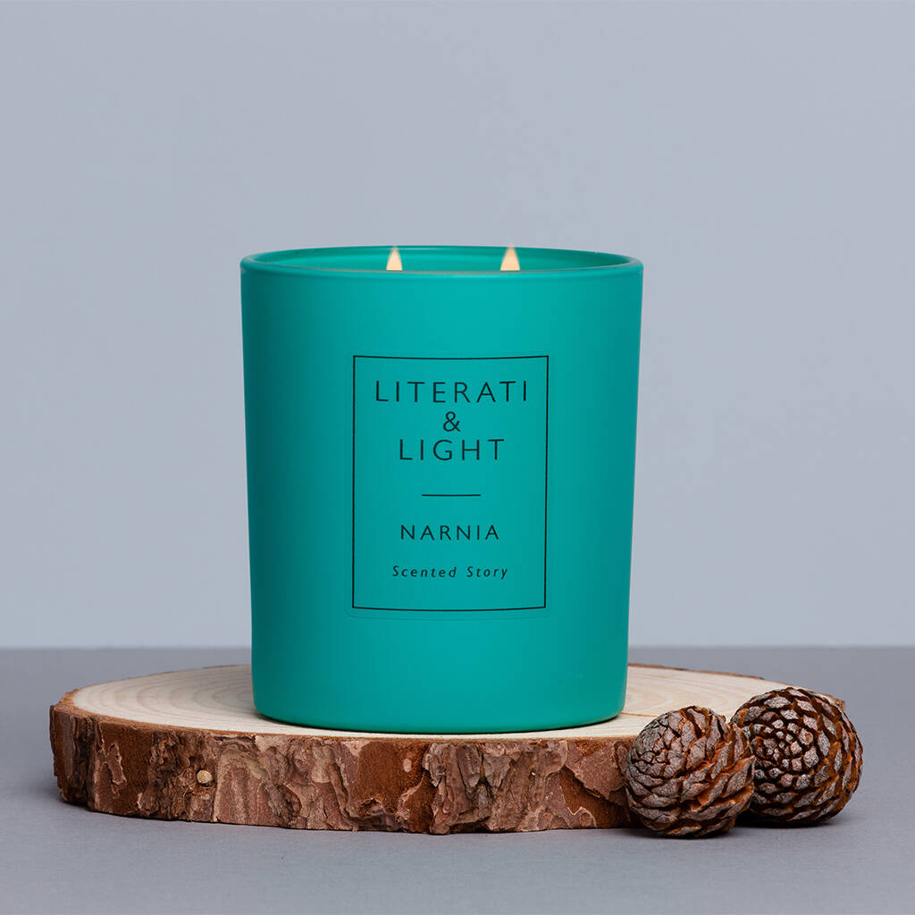 Narnia Turkish Delight, Pine, Snow Literary Soy Candle, 1 of 5