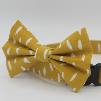 Yellow Smudge Dog Bow Tie, 6 of 7