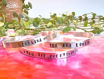 Personalised Name Bangle Bracelet Cuff, 8 of 8