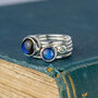 Storm Sterling Silver Stacking Rings With Labradorite, thumbnail 1 of 7