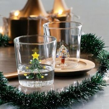 Set Of Two 3D Christmas Tree Drinking Glasses, 8 of 8