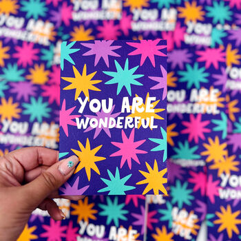 Colourful 'You Are Wonderful' Star Card, 2 of 5
